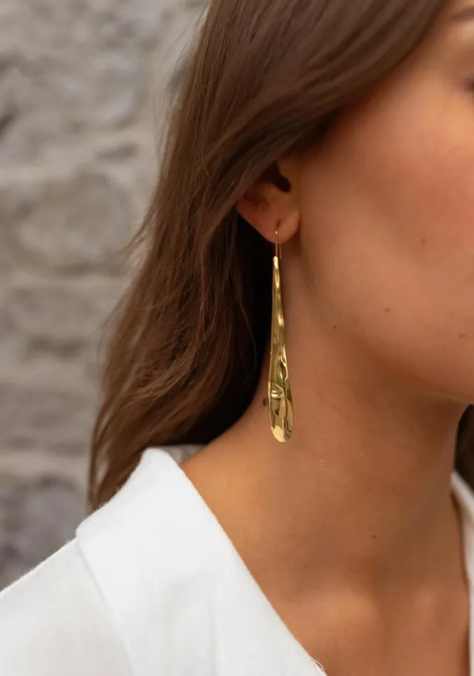 Easy Clothes Golden Bevou Earrings Jewelry and Accessories Earrings