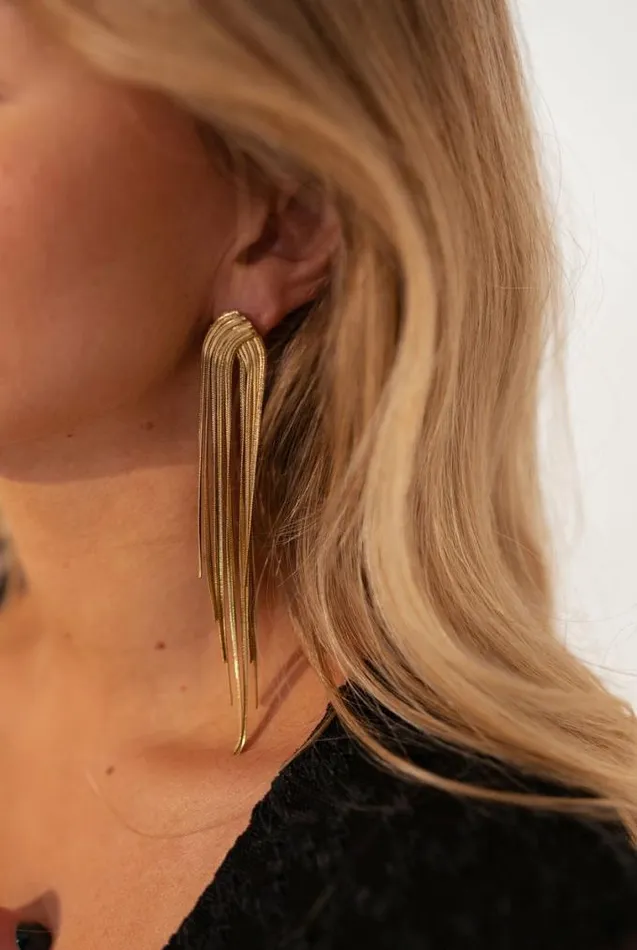 Easy Clothes Golden Flaura Earrings Jewelry and Accessories Earrings