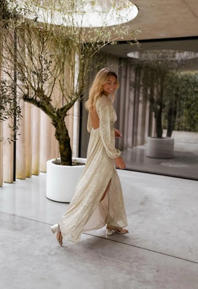 Easy Clothes Golden Imane Maxi Dress Golden Women039s Clothing Dresses