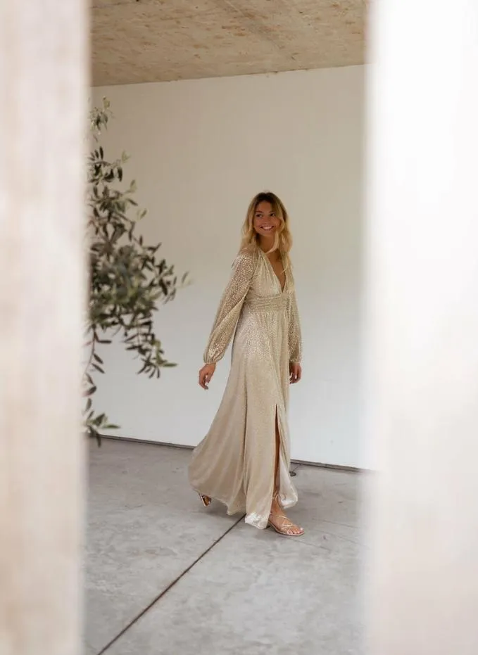 Easy Clothes Golden Imane Maxi Dress Golden Women039s Clothing Dresses
