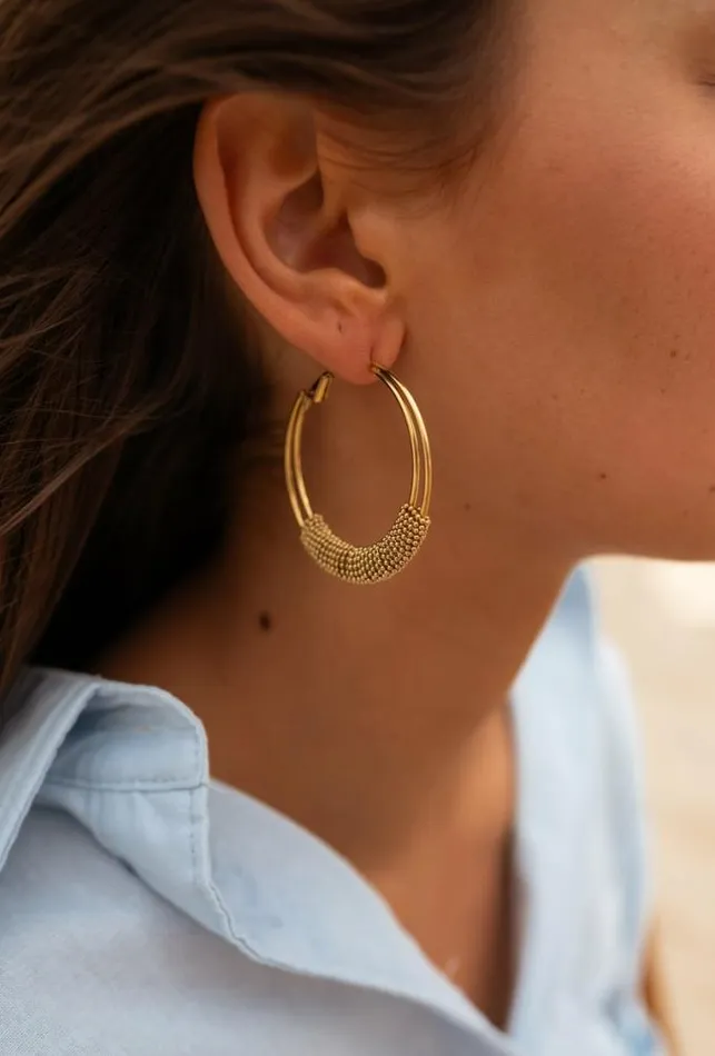 Easy Clothes Golden Juana Earrings Jewelry and Accessories Earrings