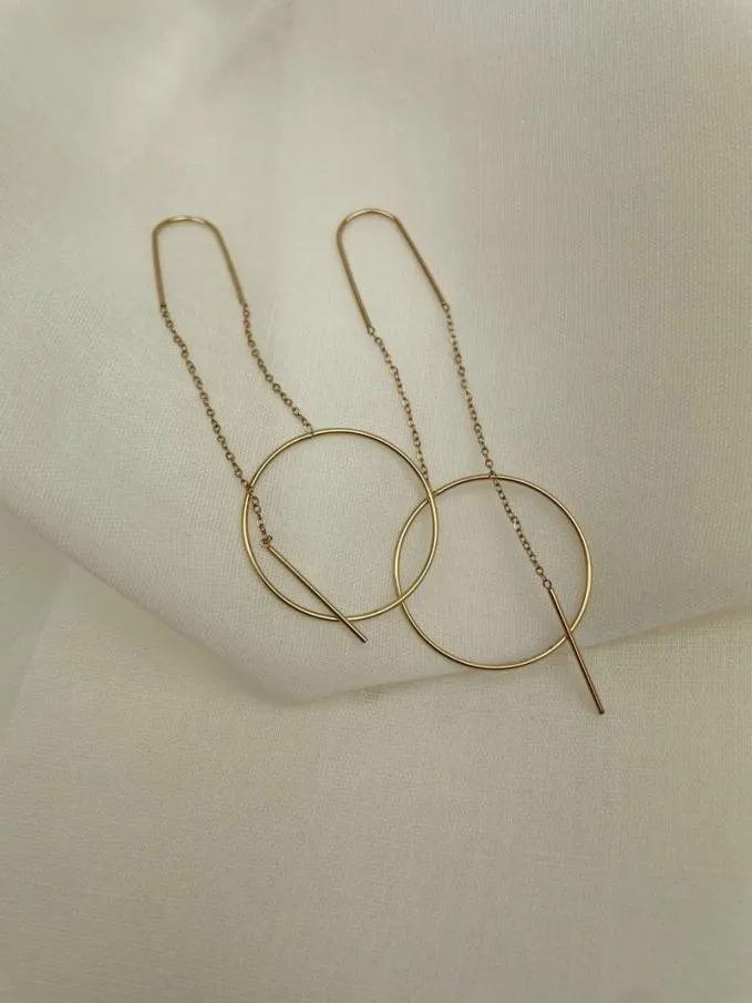 Easy Clothes Golden Sidel Earrings Jewelry and Accessories Earrings
