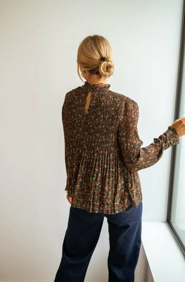Easy Clothes Green Floral Evolene Blouse Women039s Clothing Blouses