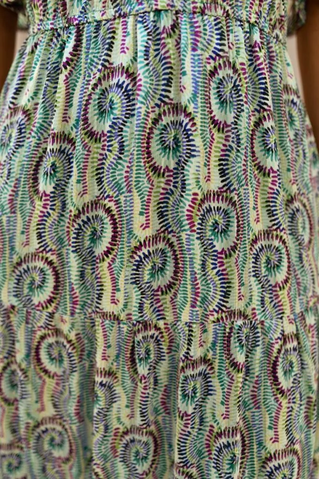 Easy Clothes Green Patterned Loane Dress Green Patterned Women039s Clothing Dresses