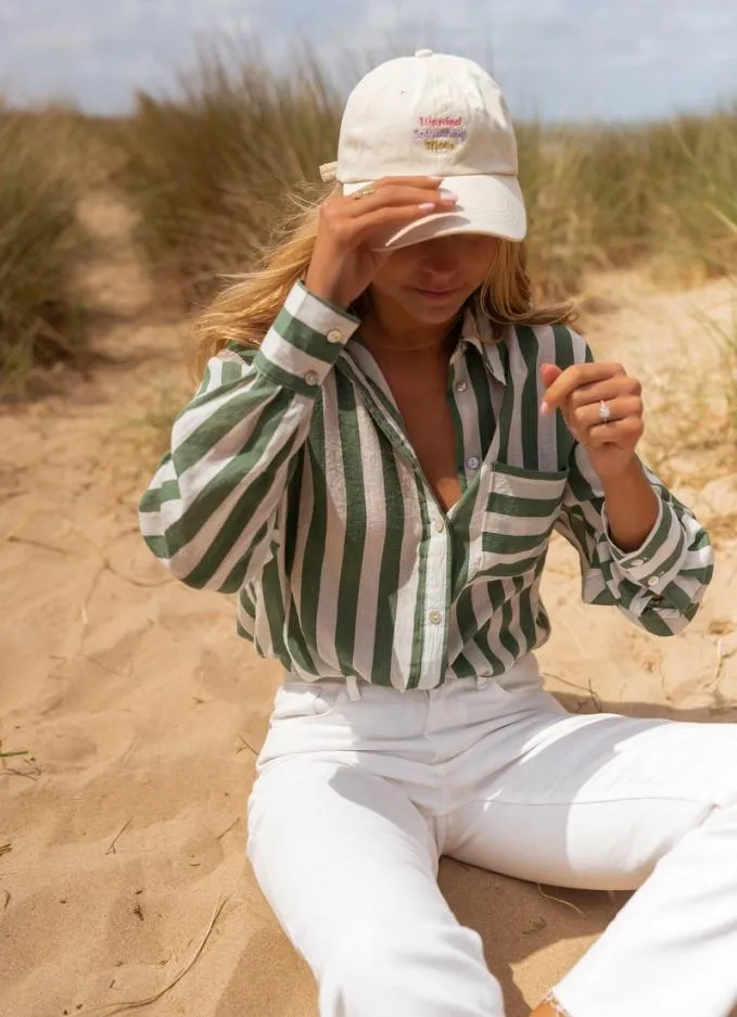 Easy Clothes Green Striped Benza Shirt Women039s Clothing Shirts