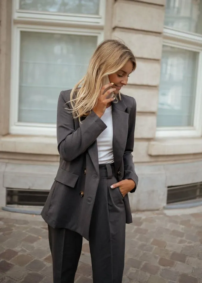 Easy Clothes Grey Amel Blazer Women039s Clothing Blazers