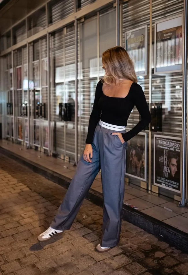 Easy Clothes Grey Charles Pants Women039s Clothing Pants and Jeans