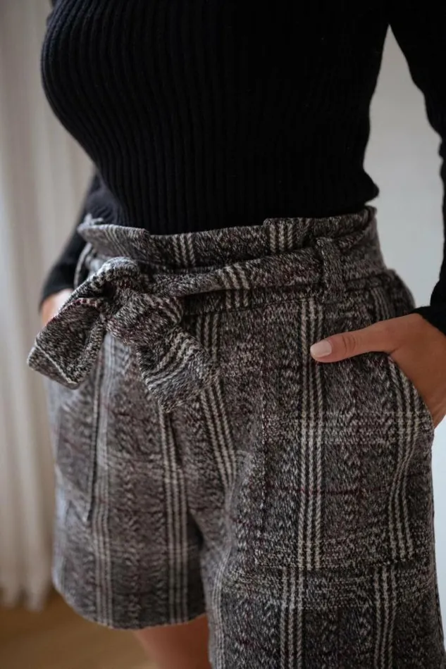 Easy Clothes Grey Checkered Clinton Shorts Women039s Clothing Shorts
