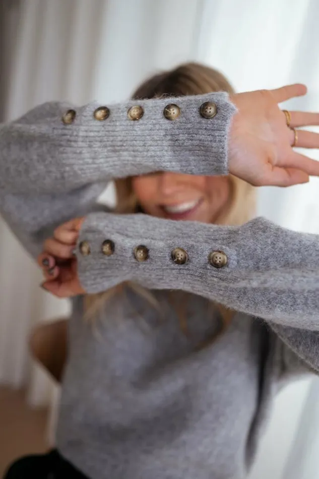 Easy Clothes Grey Erza Sweater Women039s Clothing Sweaters
