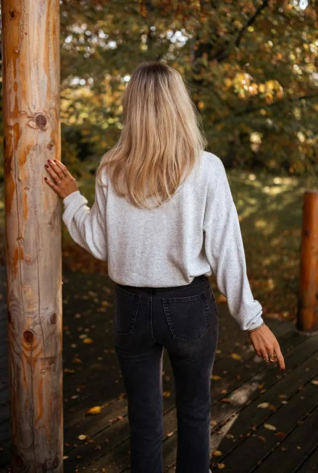 Easy Clothes Grey Iris Cashmere Sweater Women039s Clothing Sweaters
