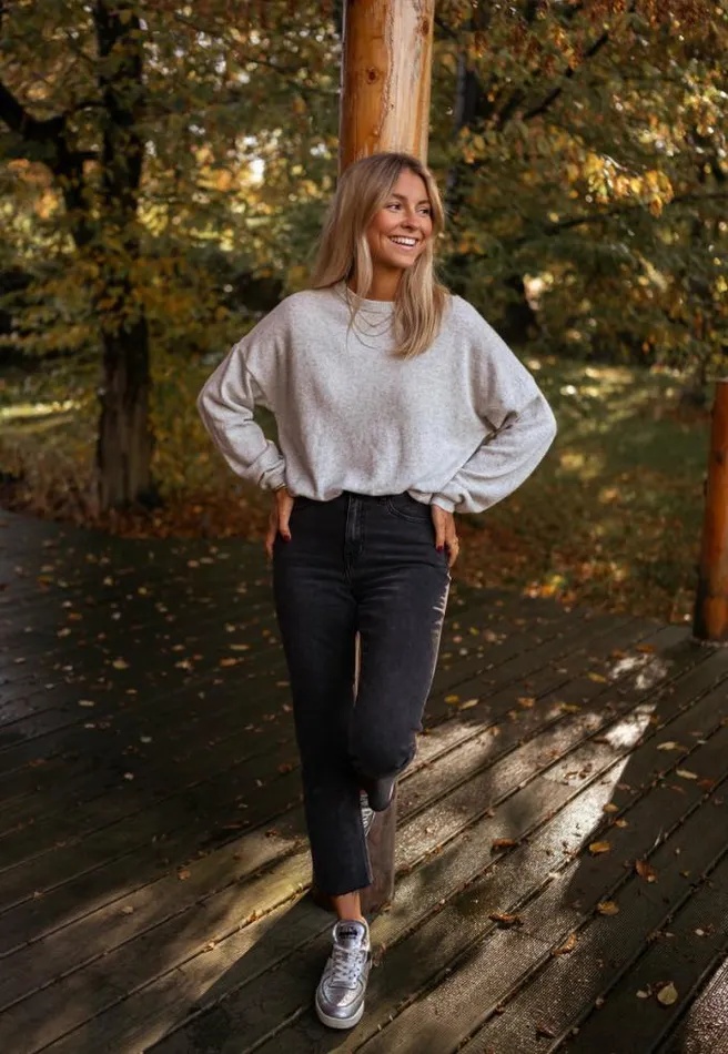 Easy Clothes Grey Iris Cashmere Sweater Women039s Clothing Sweaters