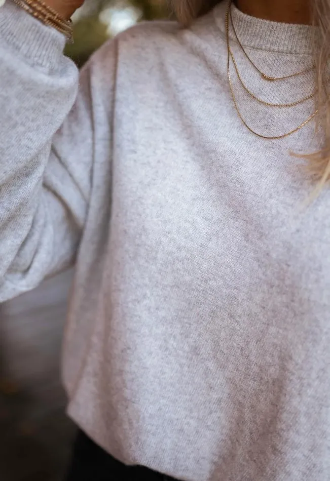 Easy Clothes Grey Iris Cashmere Sweater Women039s Clothing Sweaters