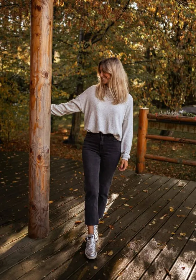 Easy Clothes Grey Iris Cashmere Sweater Women039s Clothing Sweaters