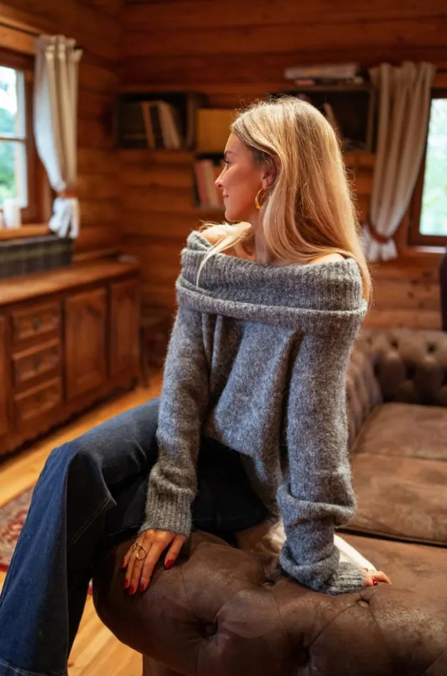Easy Clothes Grey Melan Sweater Grey Women039s Clothing Sweaters