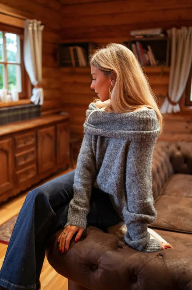 Easy Clothes Grey Melan Sweater Grey Women039s Clothing Sweaters