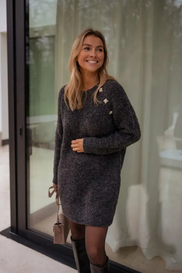 Easy Clothes Grey Nesra Sweater Dress Women039s Clothing Dresses