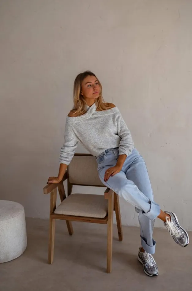 Easy Clothes Grey Piper Sweater Grey Women039s Clothing Sweaters Easy Clothes Grey Piper Sweater Grey Women039s Clothing Sweaters