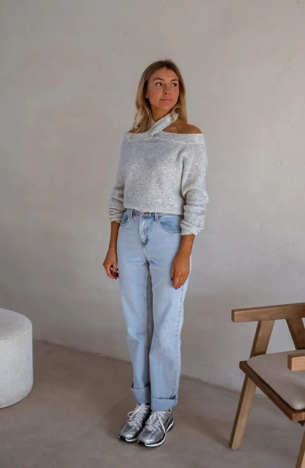 Easy Clothes Grey Piper Sweater Grey Women039s Clothing Sweaters Easy Clothes Grey Piper Sweater Grey Women039s Clothing Sweaters