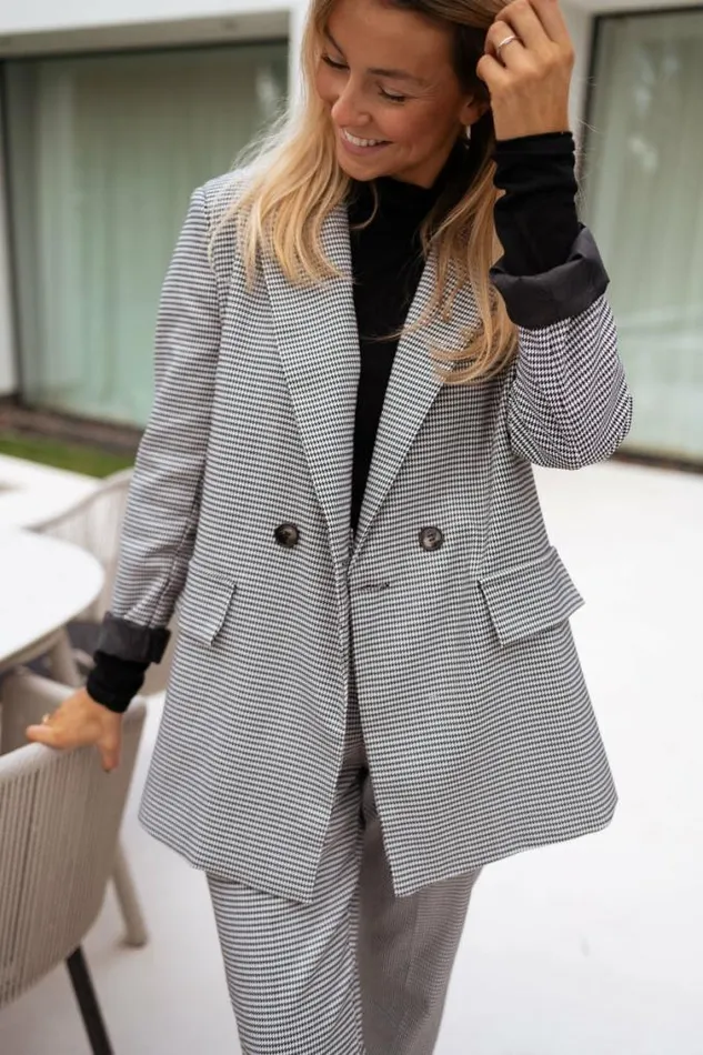 Easy Clothes Houndstooth Memphis Blazer Women039s Clothing Blazers