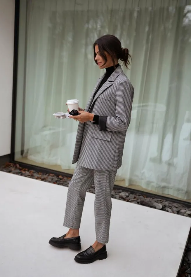 Easy Clothes Houndstooth Memphis Blazer Women039s Clothing Blazers