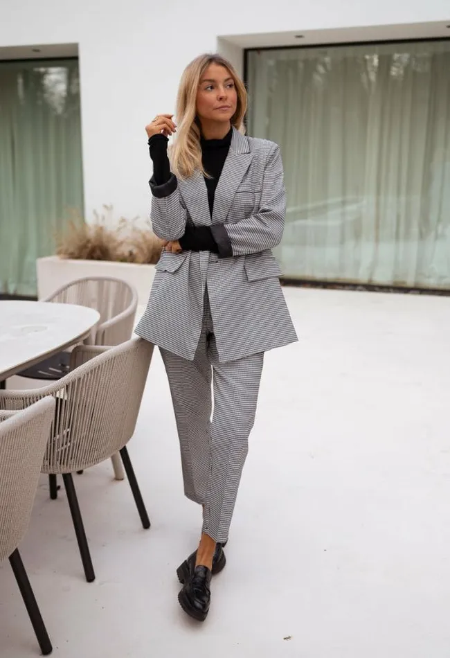 Easy Clothes Houndstooth Memphis Blazer Women039s Clothing Blazers