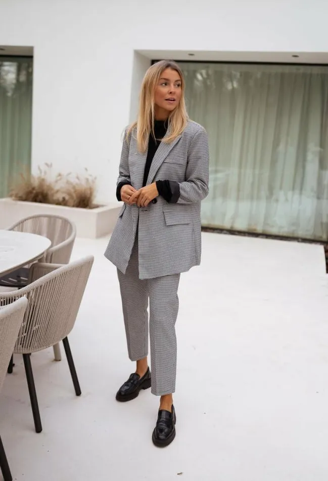 Easy Clothes Houndstooth Memphis Blazer Women039s Clothing Blazers