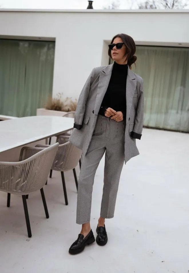Easy Clothes Houndstooth Memphis Blazer Women039s Clothing Blazers