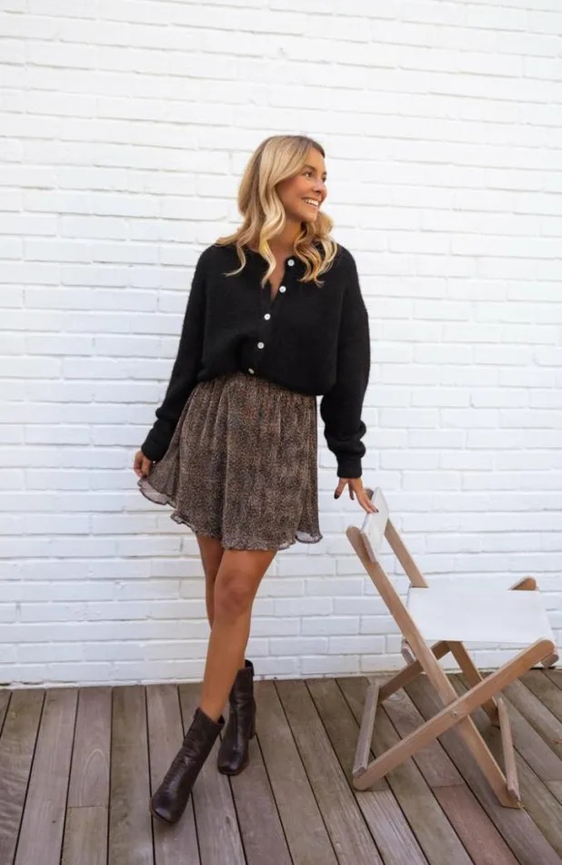 Easy Clothes Inaya Leopard Skirt Women039s Clothing Skirts