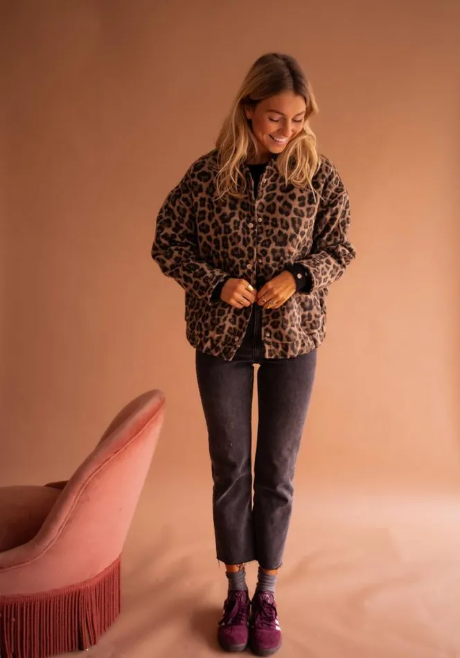 Easy Clothes Leopard Cleo Bomber Jacket Women039s Clothing Jackets