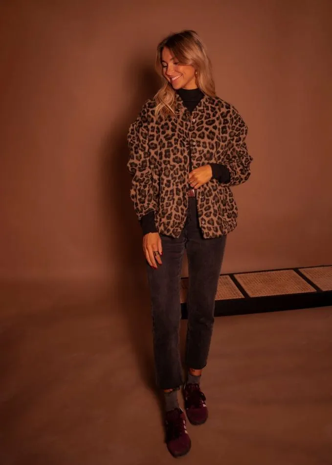 Easy Clothes Leopard Cleo Bomber Jacket Women039s Clothing Jackets