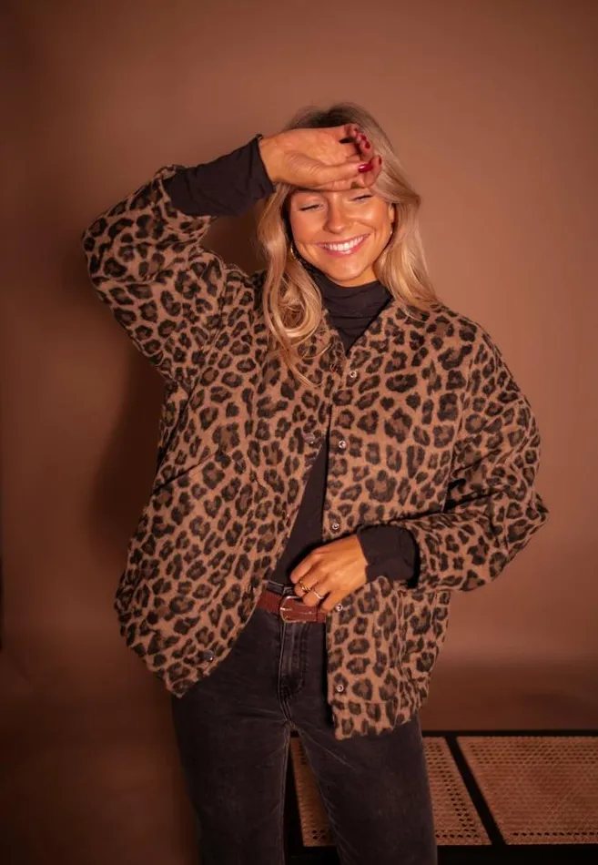 Easy Clothes Leopard Cleo Bomber Jacket Women039s Clothing Jackets