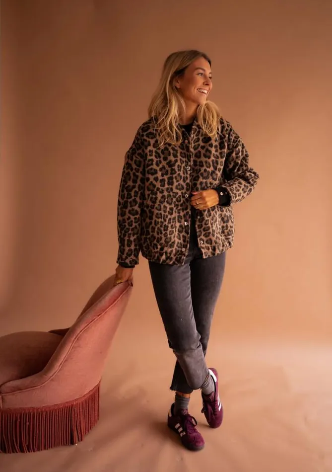 Easy Clothes Leopard Cleo Bomber Jacket Women039s Clothing Jackets