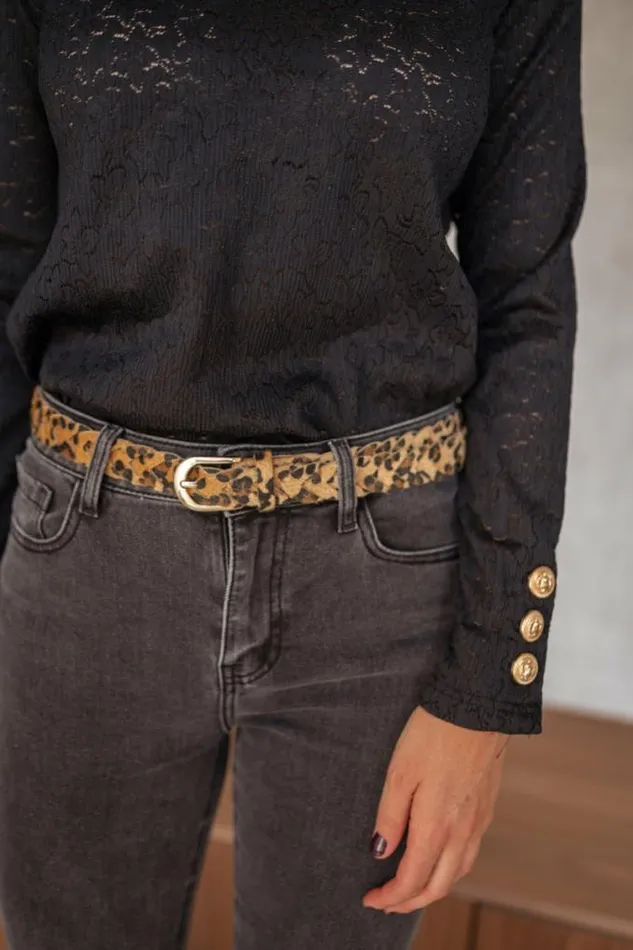 Easy Clothes Leopard Mae Belt Jewelry and Accessories Belts