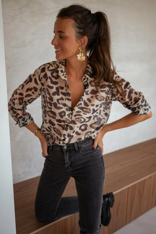 Easy Clothes Leopard Stefan Shirt Women039s Clothing Shirts