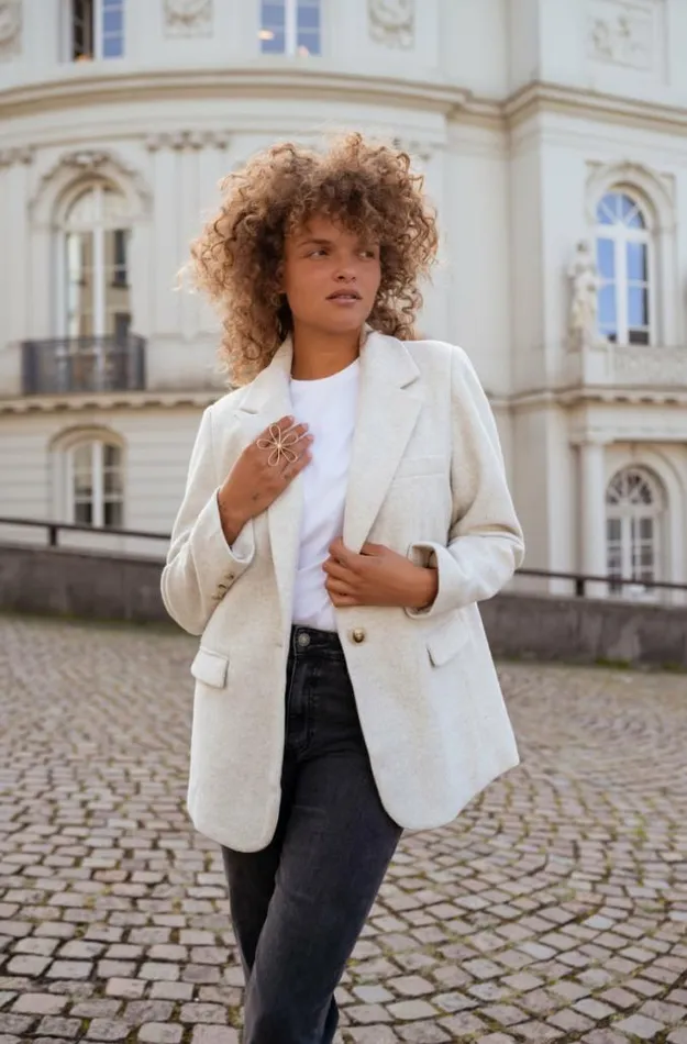 Easy Clothes Light Grey Sammy Blazer Women039s Clothing Blazers