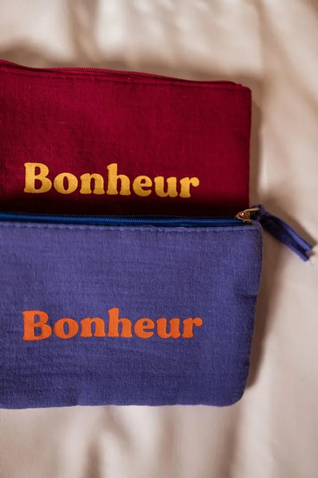 Easy Clothes Majorelle Blue Bonheur Pouch Majorelle Blue Jewelry and Accessories Handbags