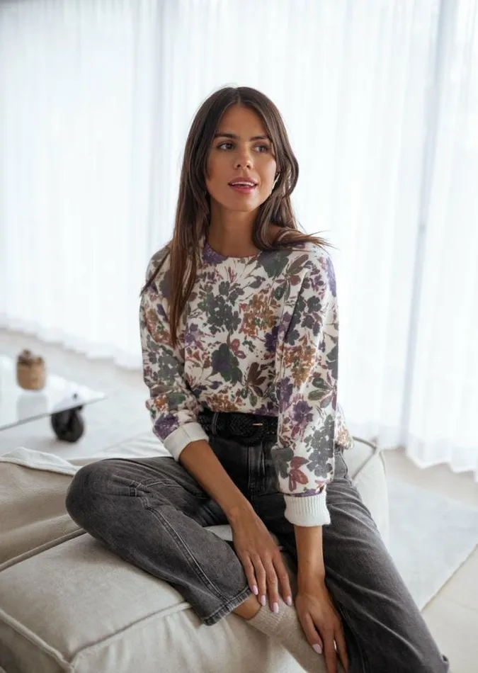 Easy Clothes Mauve Anna Floral Sweater Women039s Clothing Sweaters Easy Clothes Mauve Anna Floral Sweater Women039s Clothing Sweaters