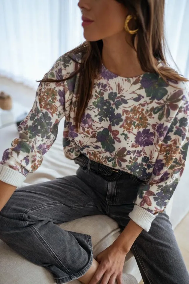 Easy Clothes Mauve Anna Floral Sweater Women039s Clothing Sweaters Easy Clothes Mauve Anna Floral Sweater Women039s Clothing Sweaters