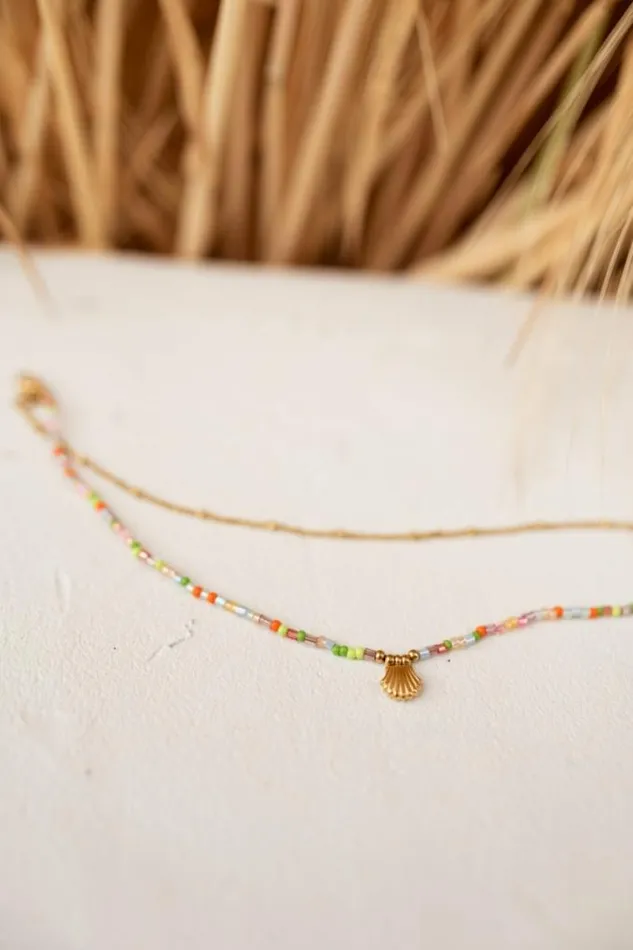 Easy Clothes Multicolor And Golden Gunzo Anklet Multicolor Jewelry and Accessories Bracelets