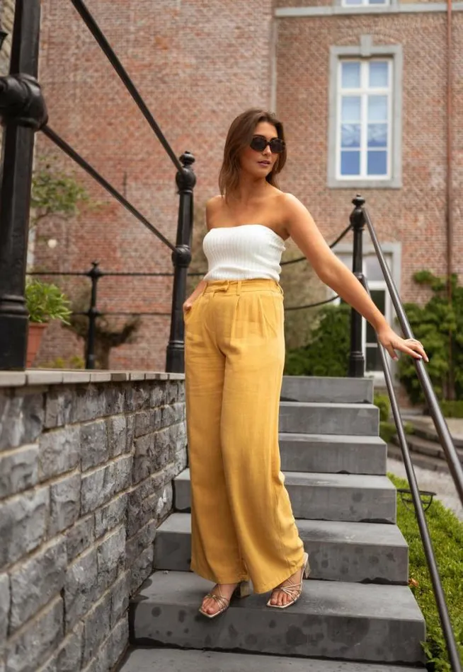 Easy Clothes Mustard Joey Linen Pants Mustard Women039s Clothing Pants and Jeans Easy Clothes Mustard Joey Linen Pants Mustard Women039s Clothing Pants and Jeans