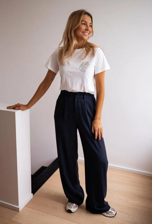 Easy Clothes Navy Blue Victor Pants Navy Blue Women039s Clothing Pants and Jeans
