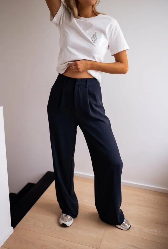 Easy Clothes Navy Blue Victor Pants Navy Blue Women039s Clothing Pants and Jeans