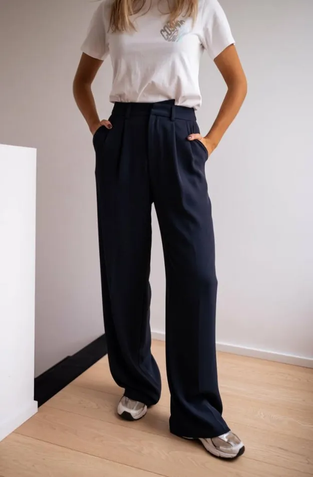 Easy Clothes Navy Blue Victor Pants Navy Blue Women039s Clothing Pants and Jeans