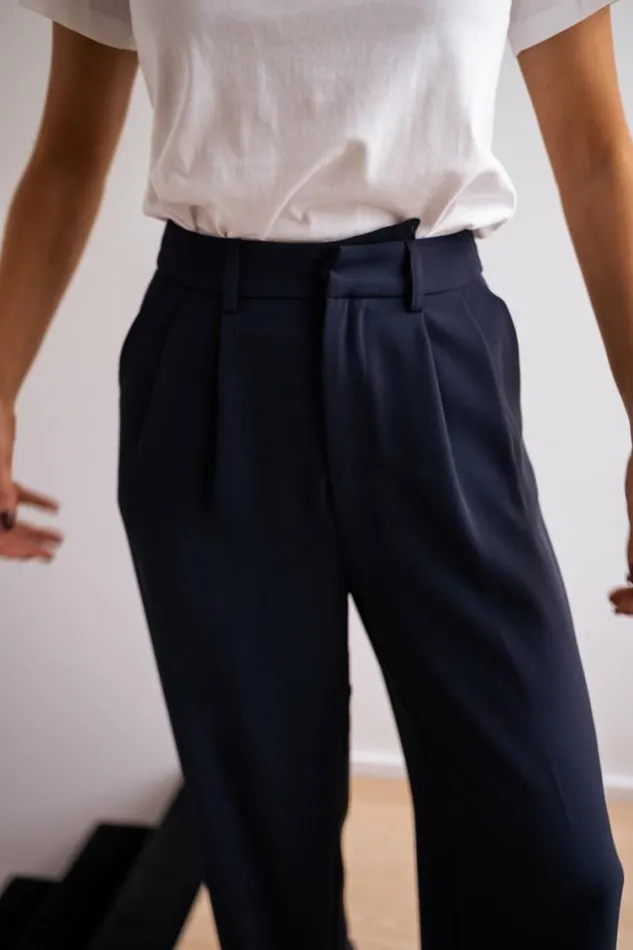 Easy Clothes Navy Blue Victor Pants Navy Blue Women039s Clothing Pants and Jeans
