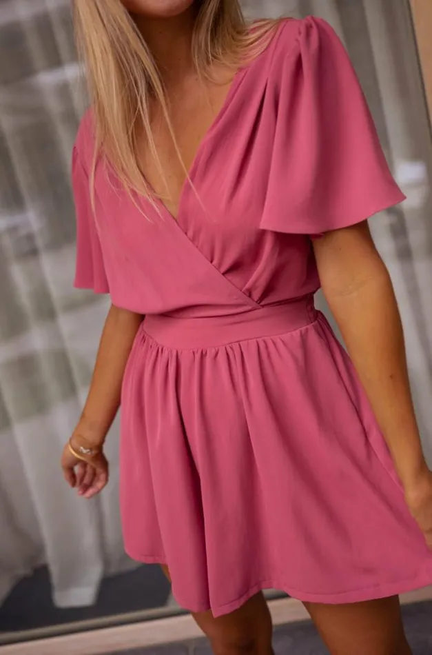 Easy Clothes Old Pink Lada Romper Women039s Clothing Jumpsuits and Rompers
