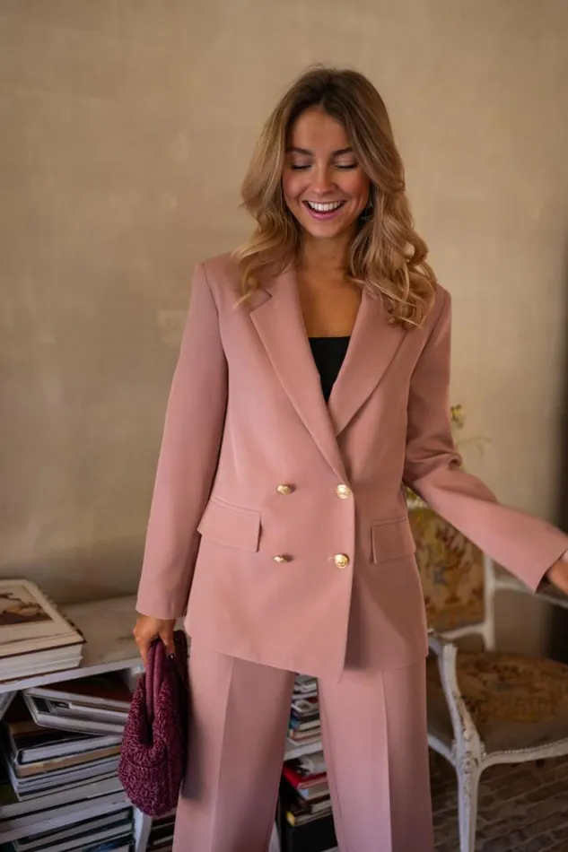 Easy Clothes Old Pink Maon Blazer Old Pink Women039s Clothing Pants and Jeans
