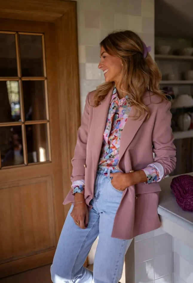 Easy Clothes Old Pink Maon Blazer Old Pink Women039s Clothing Pants and Jeans