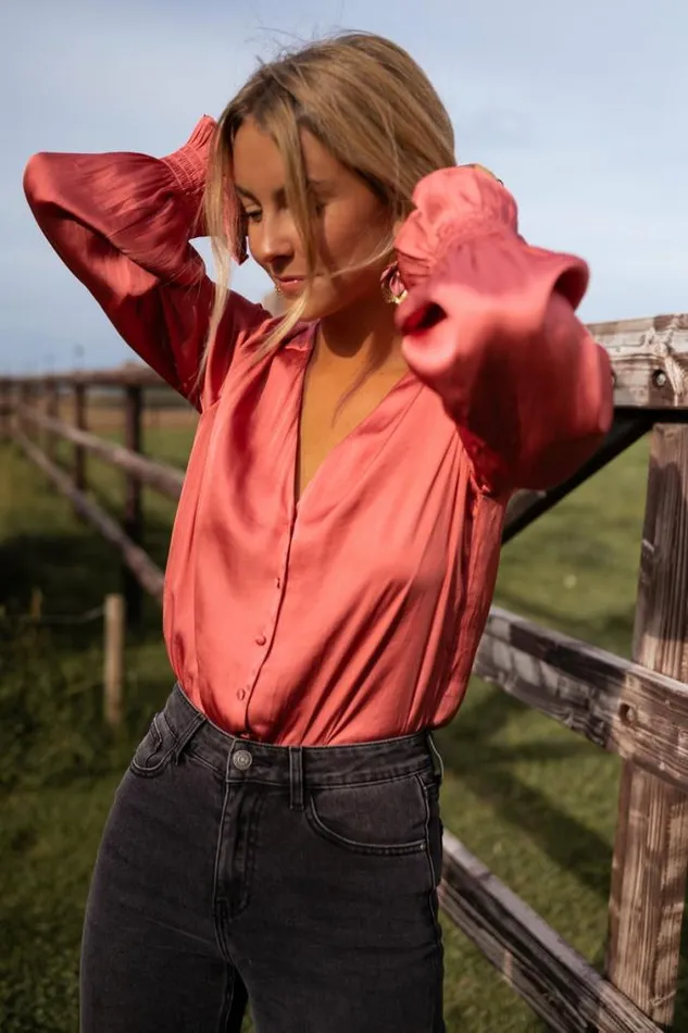 Easy Clothes Old Pink Nadege Blouse Women039s Clothing Blouses
