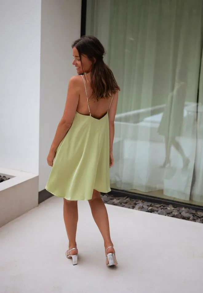 Easy Clothes Olive Polly Dress With Rhinestones Women039s Clothing Dresses
