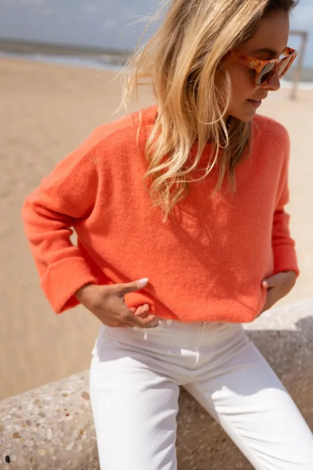 Easy Clothes Orange Jena Sweater Orange Women039s Clothing Sweaters